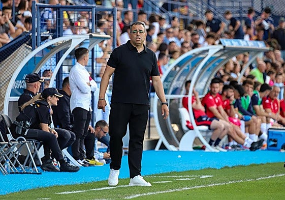 Germán Crespo, en el choque ante el Deportivo Fabril.