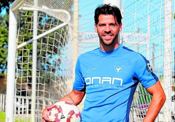 José Ruiz, ayer, antes de entrenar con el UCAM en las instalaciones de El Mayayo.