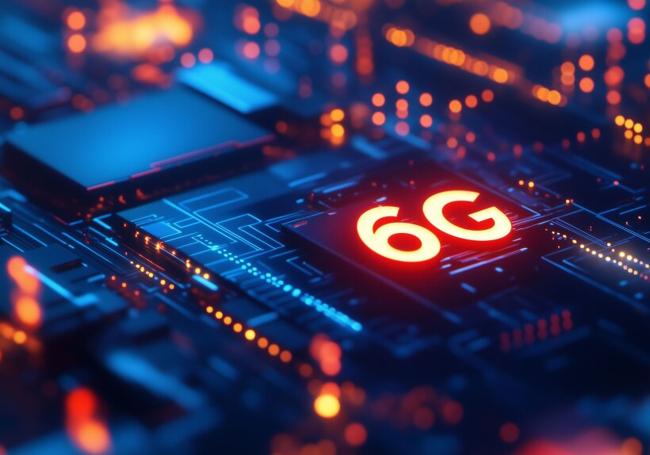 Alegoría de la tecnología móvil 6G.