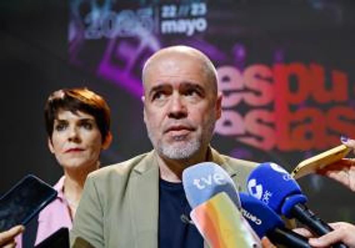 El secretario general confederal de CC OO, Unai Sordo, durante el congreso en Lorca.