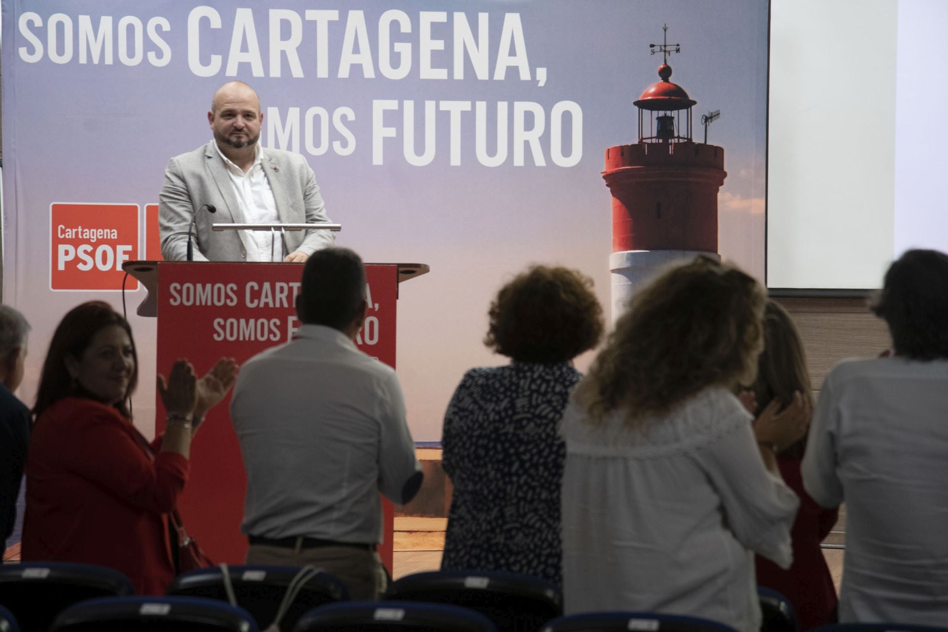 En imágenes, la reelección de Manolo Torres como secretario general del PSOE en Cartagena