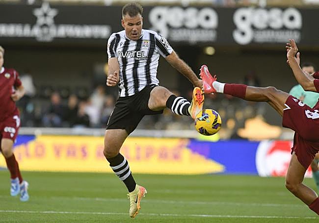 Alfredo Ortuño, ante el Castellón.