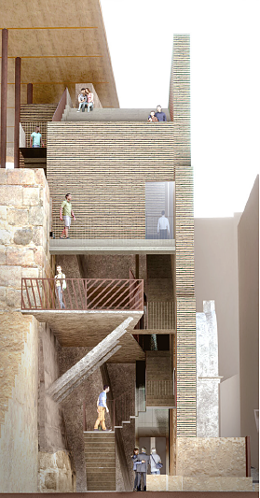 Miradores al Teatro Romano, junto al acceso a la Catedral por la cuesta de la Baronesa.