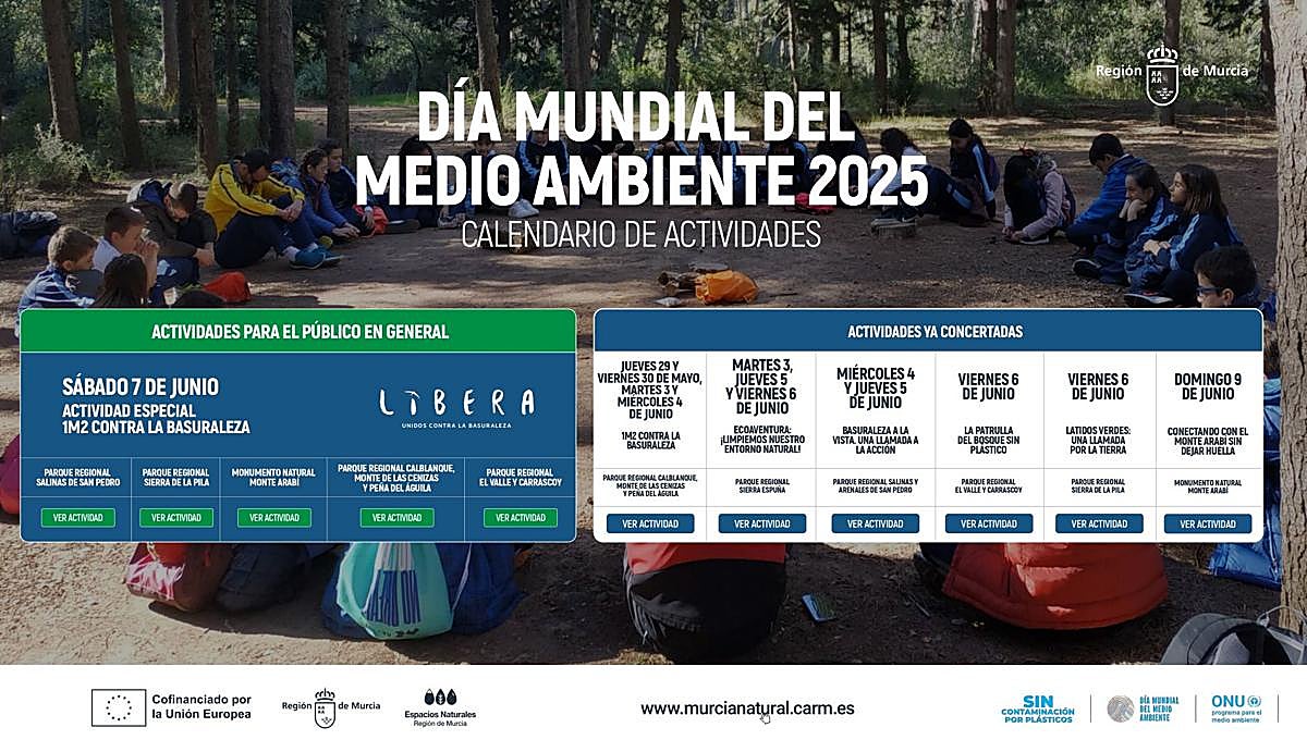 La Región de Murcia refuerza su compromiso ambiental promoviendo la implicación ciudadana en el Día Mundial de Medio Ambiente