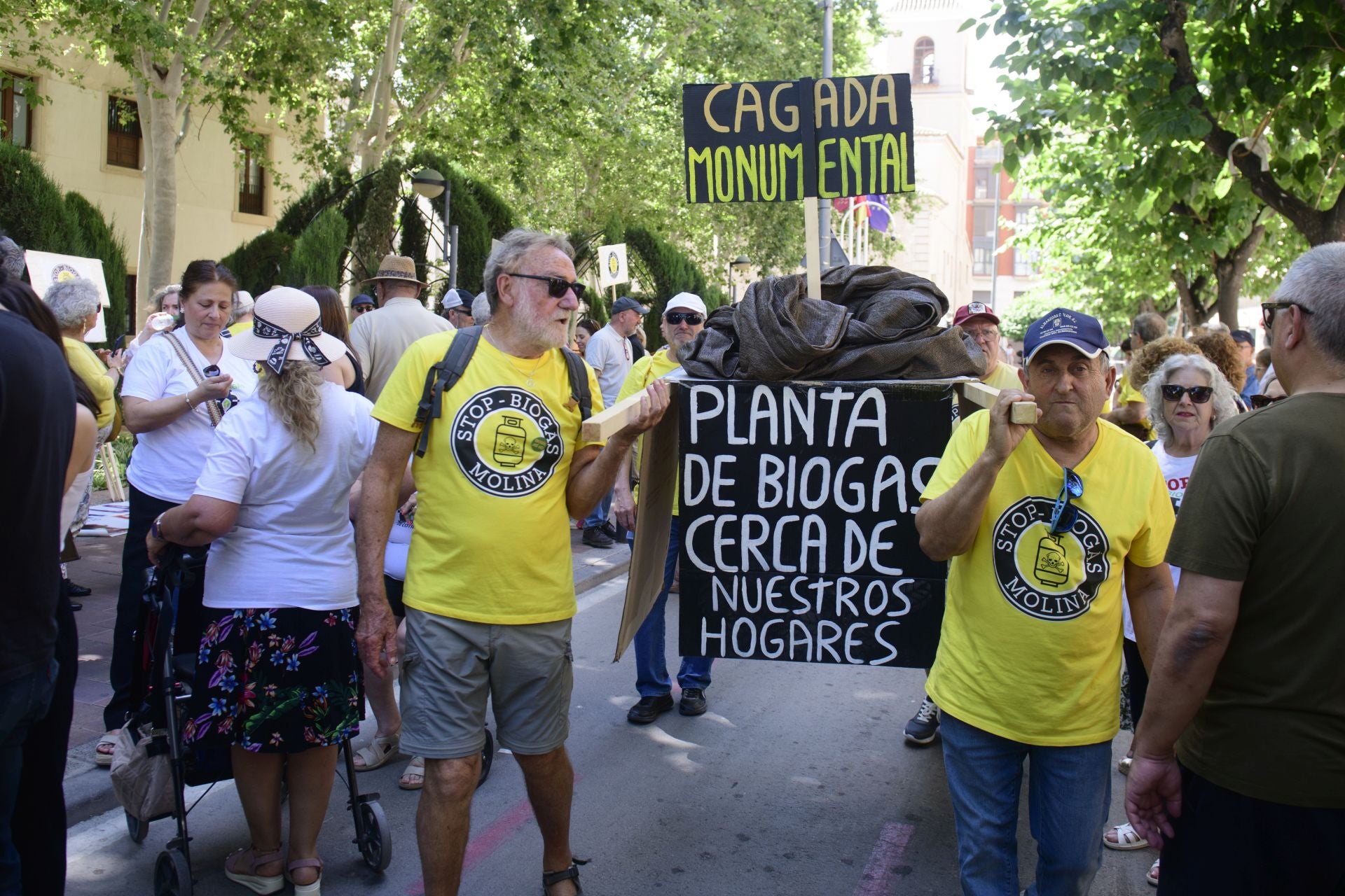 Protesta en Murcia contra las plantas de biogás, en imágenes