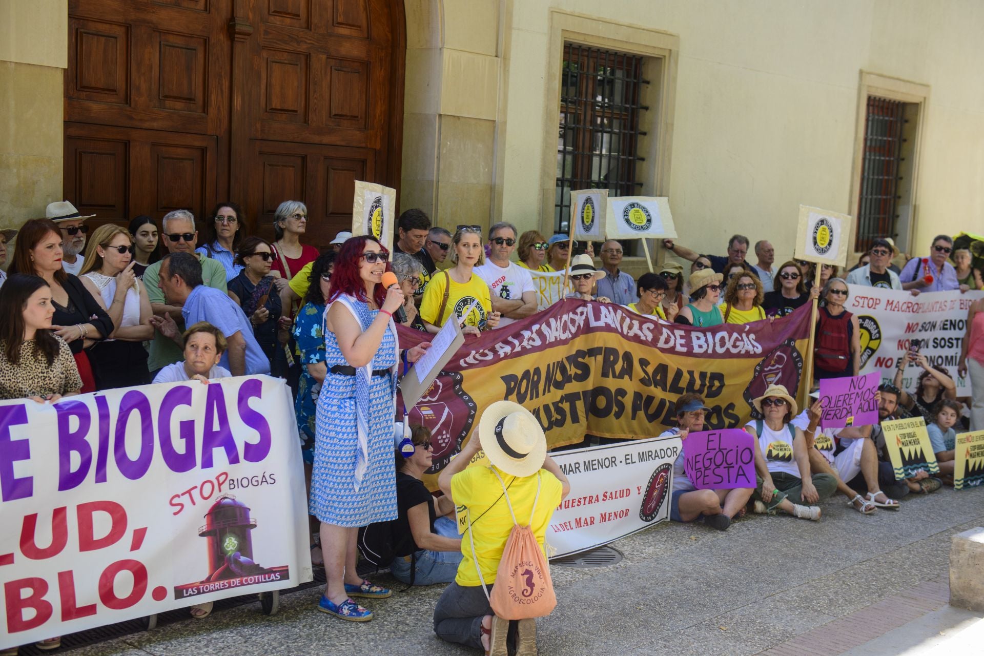Protesta en Murcia contra las plantas de biogás, en imágenes