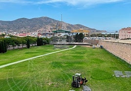 Imagen de archivo de trabajos de montaje en el recinto del festival Rock Imperium.