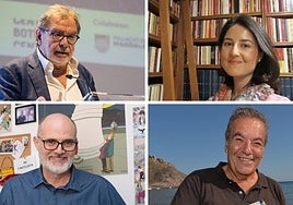 Juan Luis Cebrián, Verónica de Haro, José Manuel Puebla y Benito Rabal.