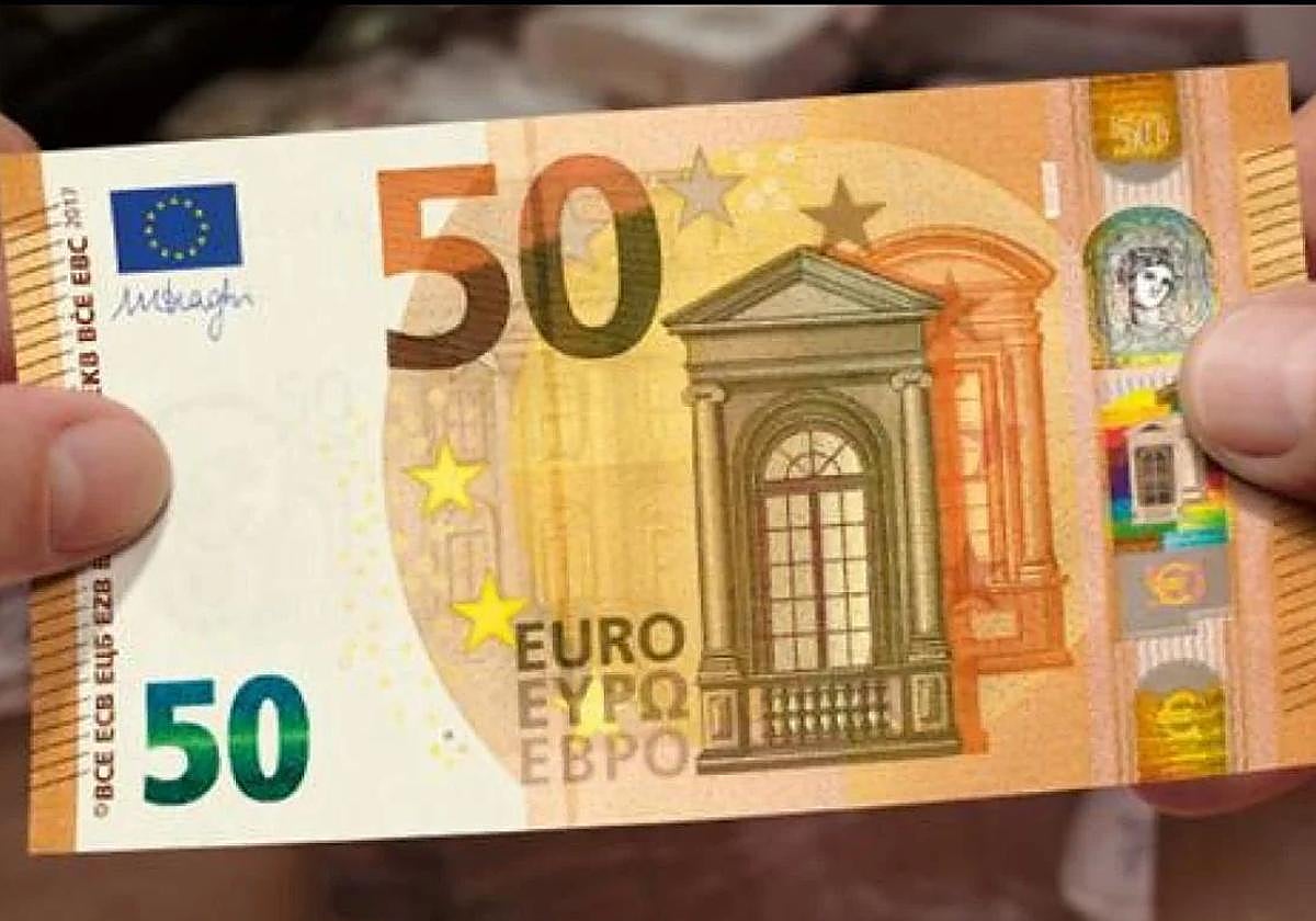 Un billete de 50 euros.