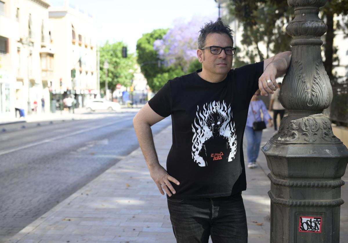 Raúl Quinto, en el barrio del Carmen de Murcia, durante la entrevista con LA VERDAD.