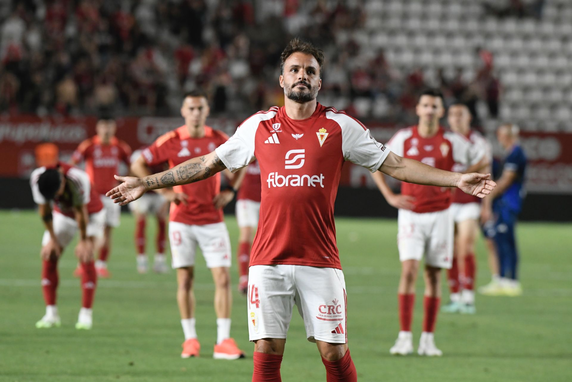 La derrota del Real Murcia frente al Nàstic, en imágenes