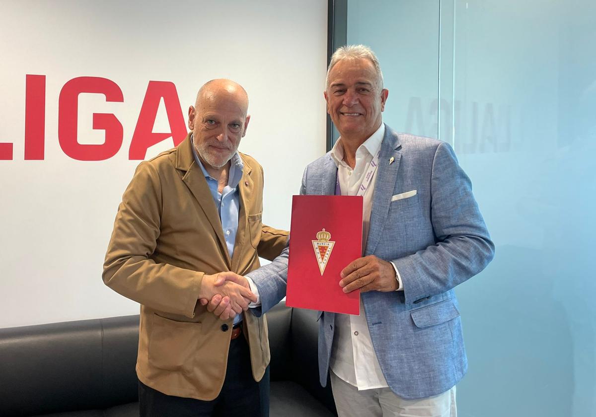 Javier Tebas y Felipe Moreno.