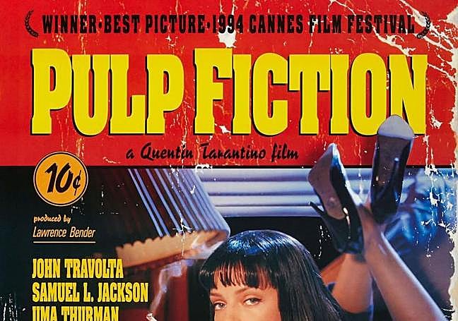 Detalle del cartel de 'Pulp Fiction'.