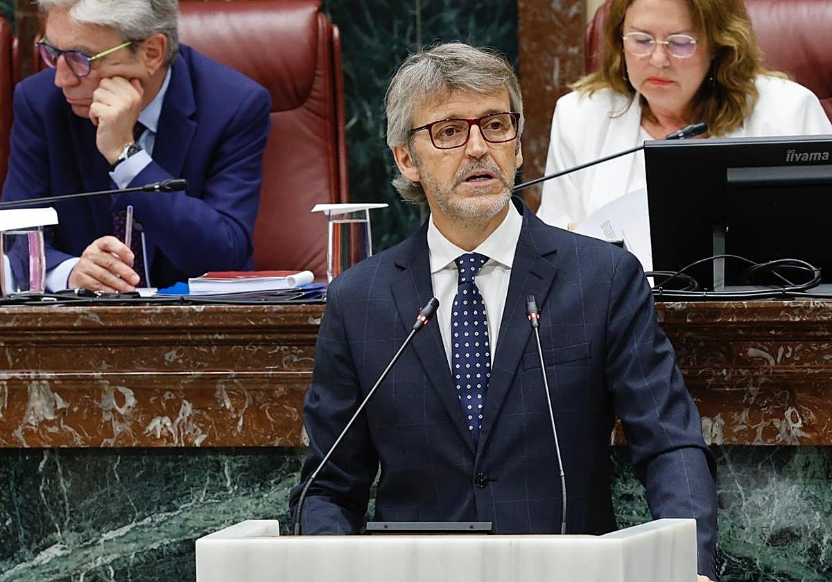 Luis Alberto Marín, este viernes, durante su intervención de la Asamblea.