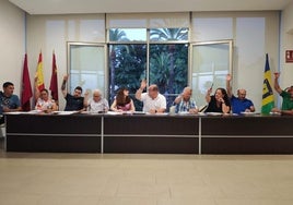 Los vocales de la Junta Municipal de La Palma, durante la última sesión plenaria celebrada esta semana.