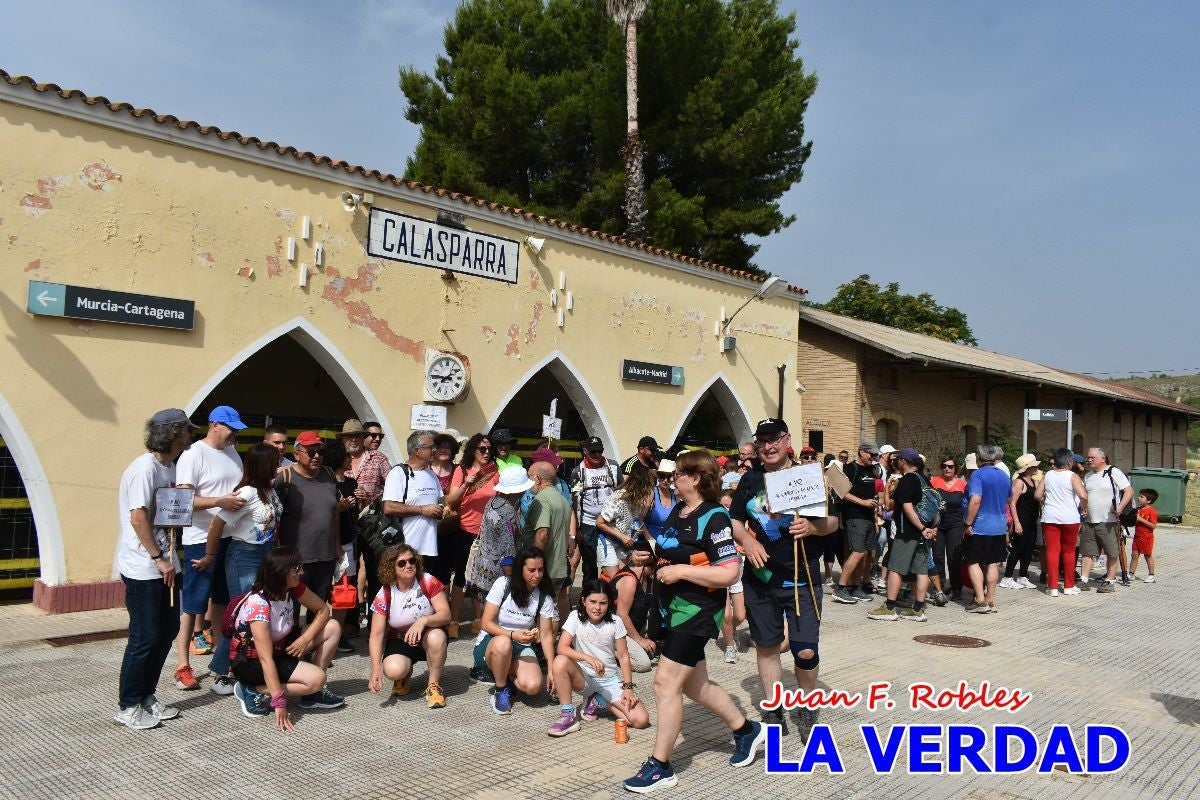 Imágenes de la marcha convocada por Plaza Nueva por la conexión ferroviaria con Albacete