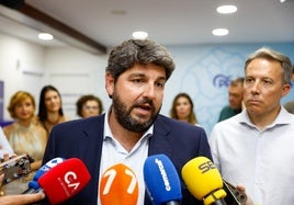 Fernando López Miras durante su comparecencia en Lorca.