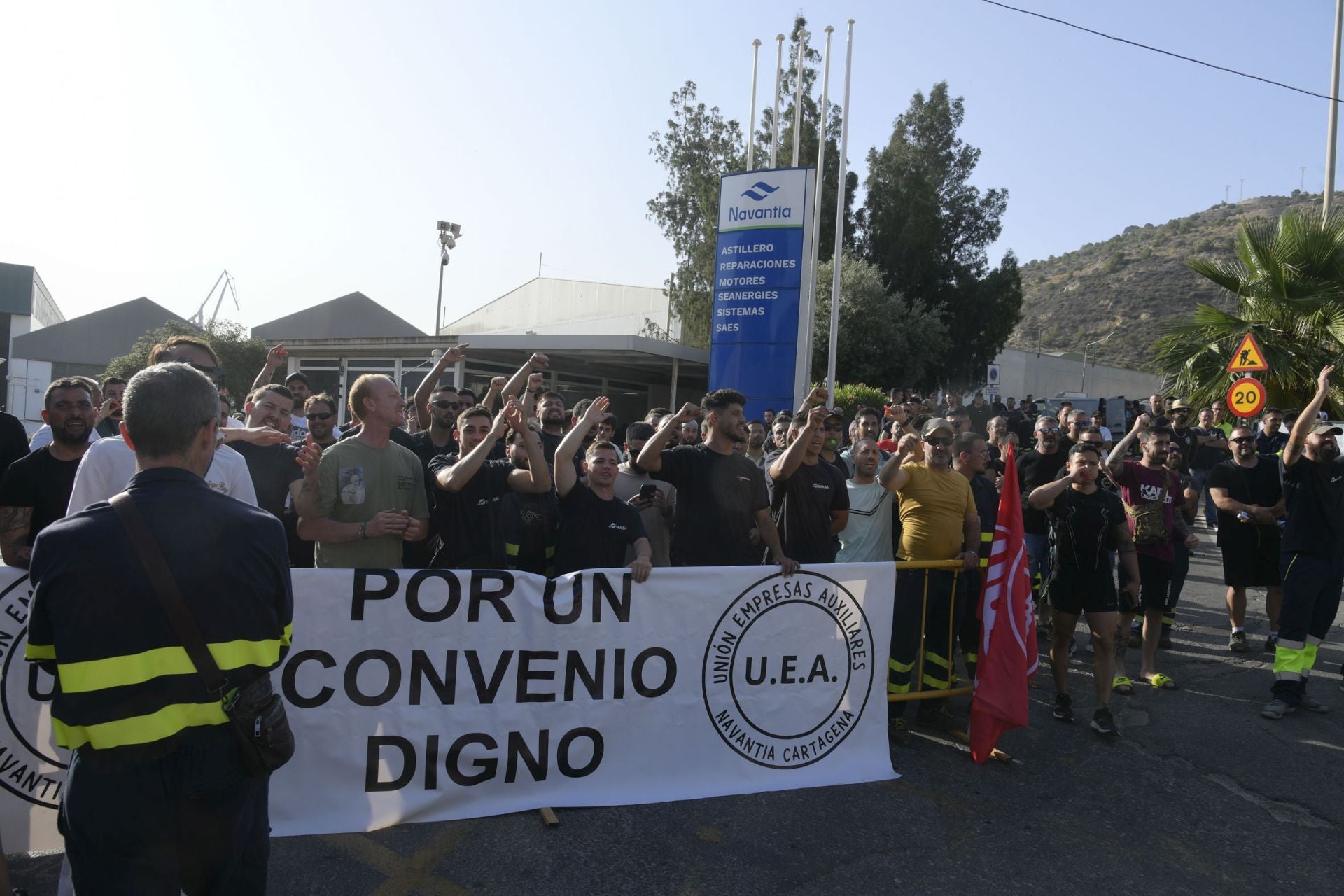 En imágenes, la huelga de los trabajadores de Navantia en Cartagena