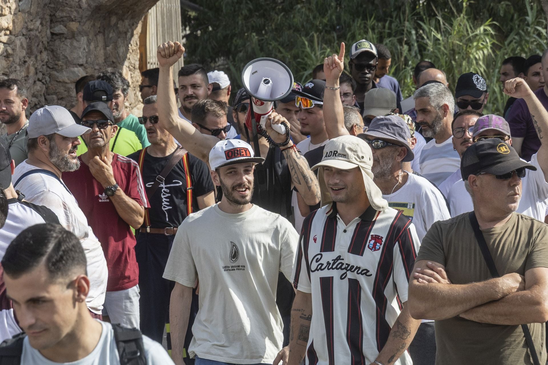 La protesta de los trabajadores de Navantia, en imágenes