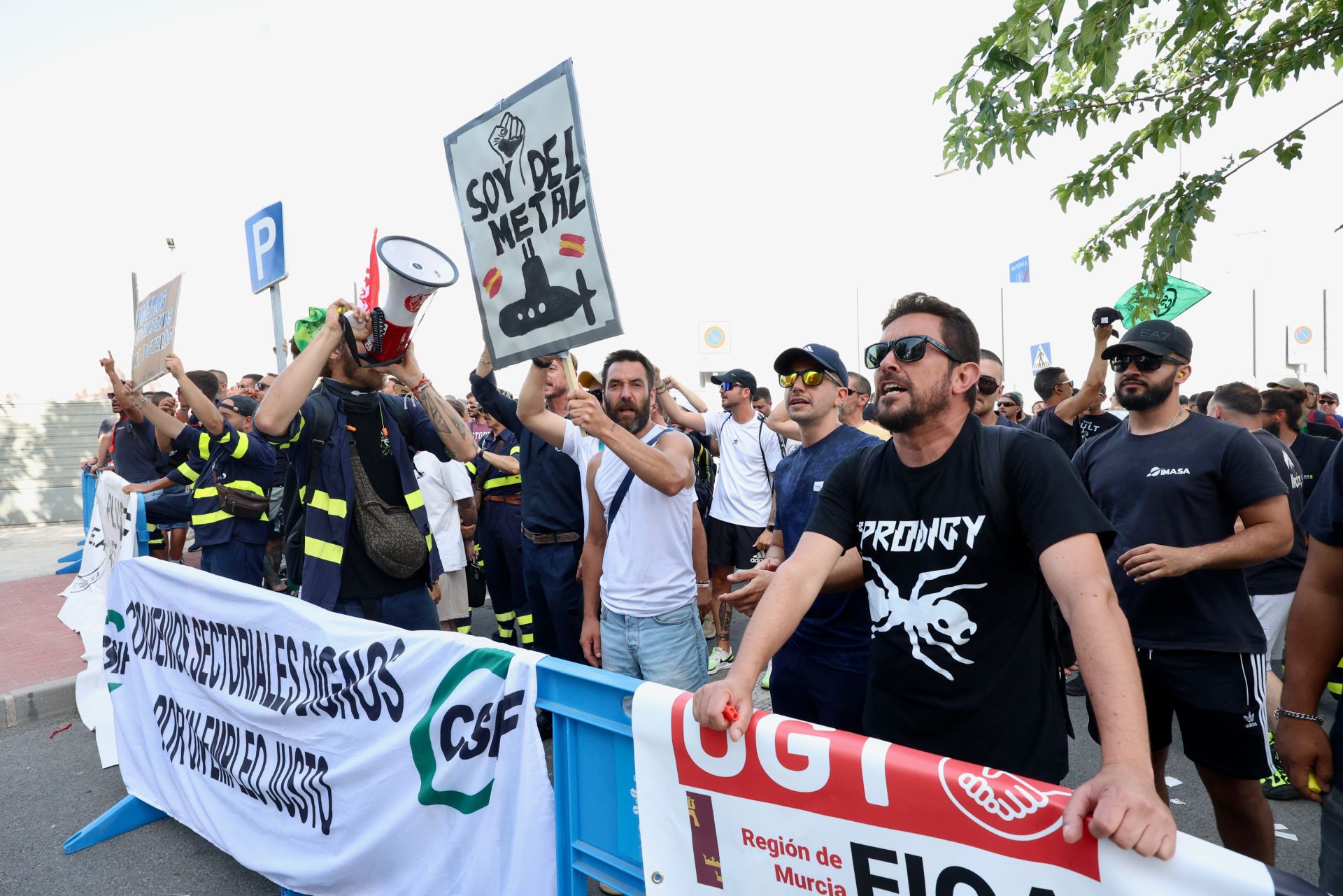 La protesta de los trabajadores de Navantia en la Fremm, en imágenes