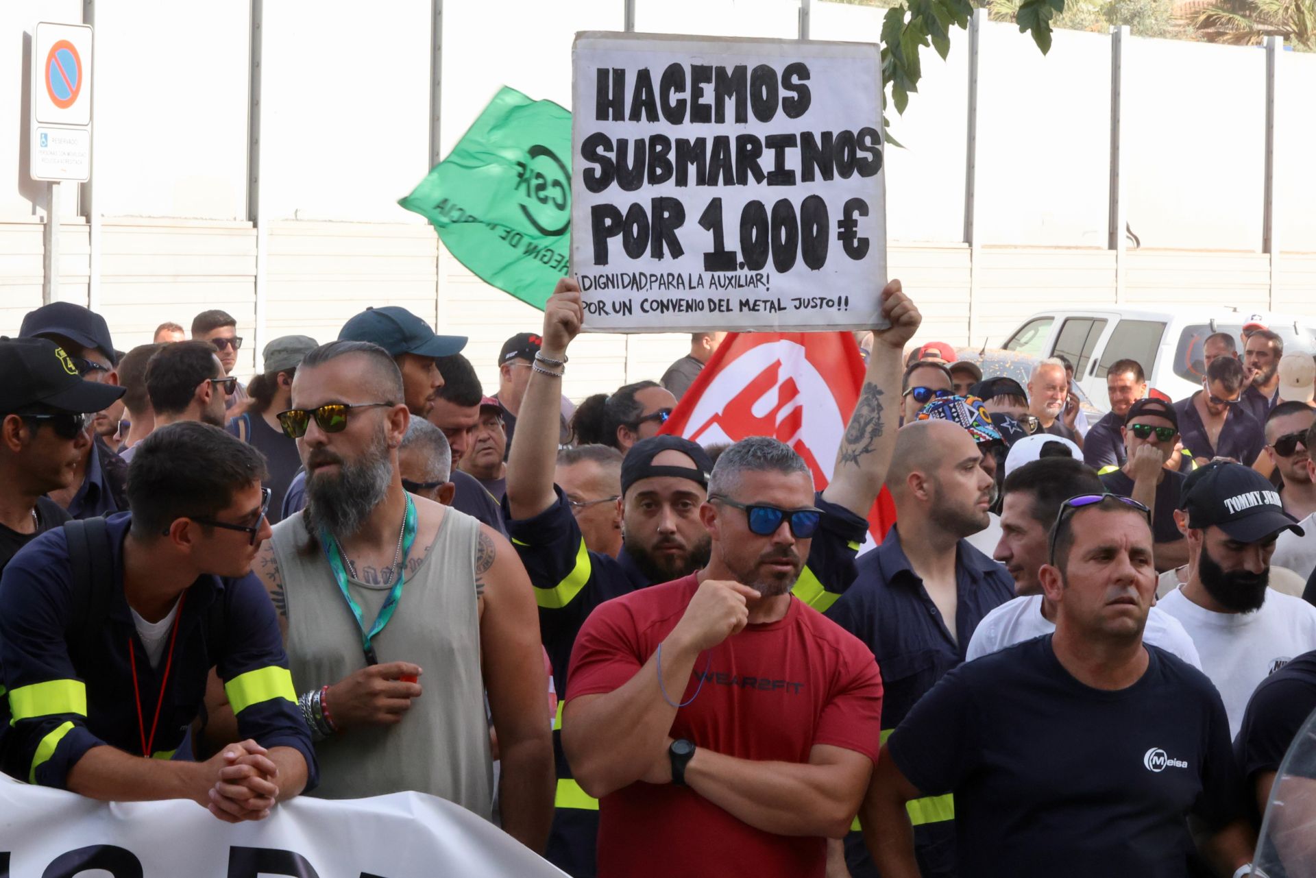 La protesta de los trabajadores de Navantia en la Fremm, en imágenes