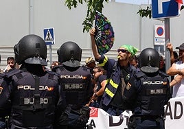 La protesta de los trabajadores de Navantia en la Fremm, en imágenes