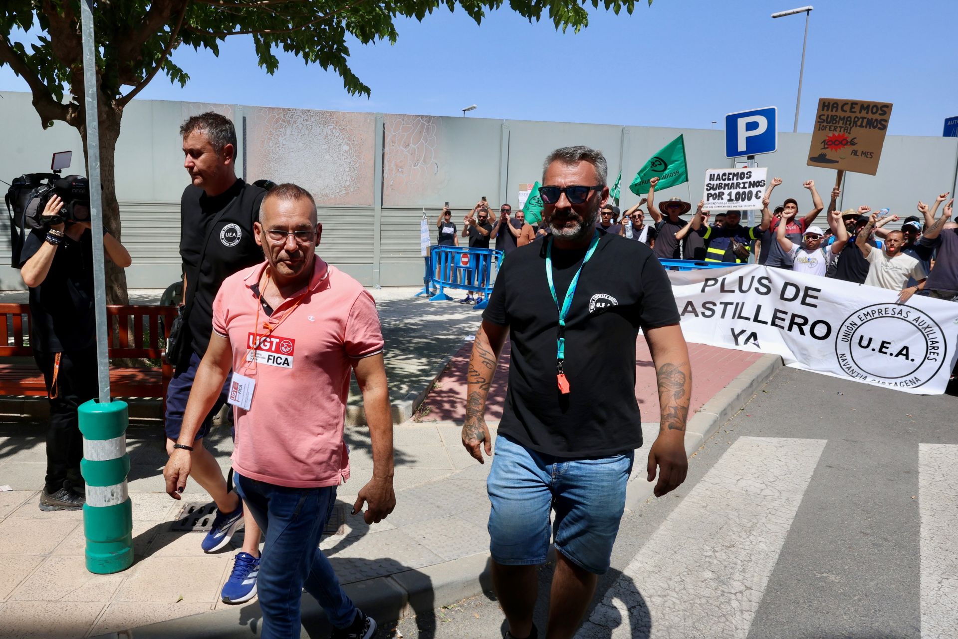 La protesta de los trabajadores de Navantia en la Fremm, en imágenes