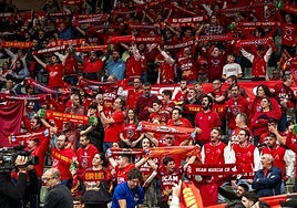 La afición exhibe pulmones antes del duelo ante el Barça.