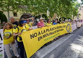 Imagen de archivo de una protesta vecinal contra la planta de biogás.
