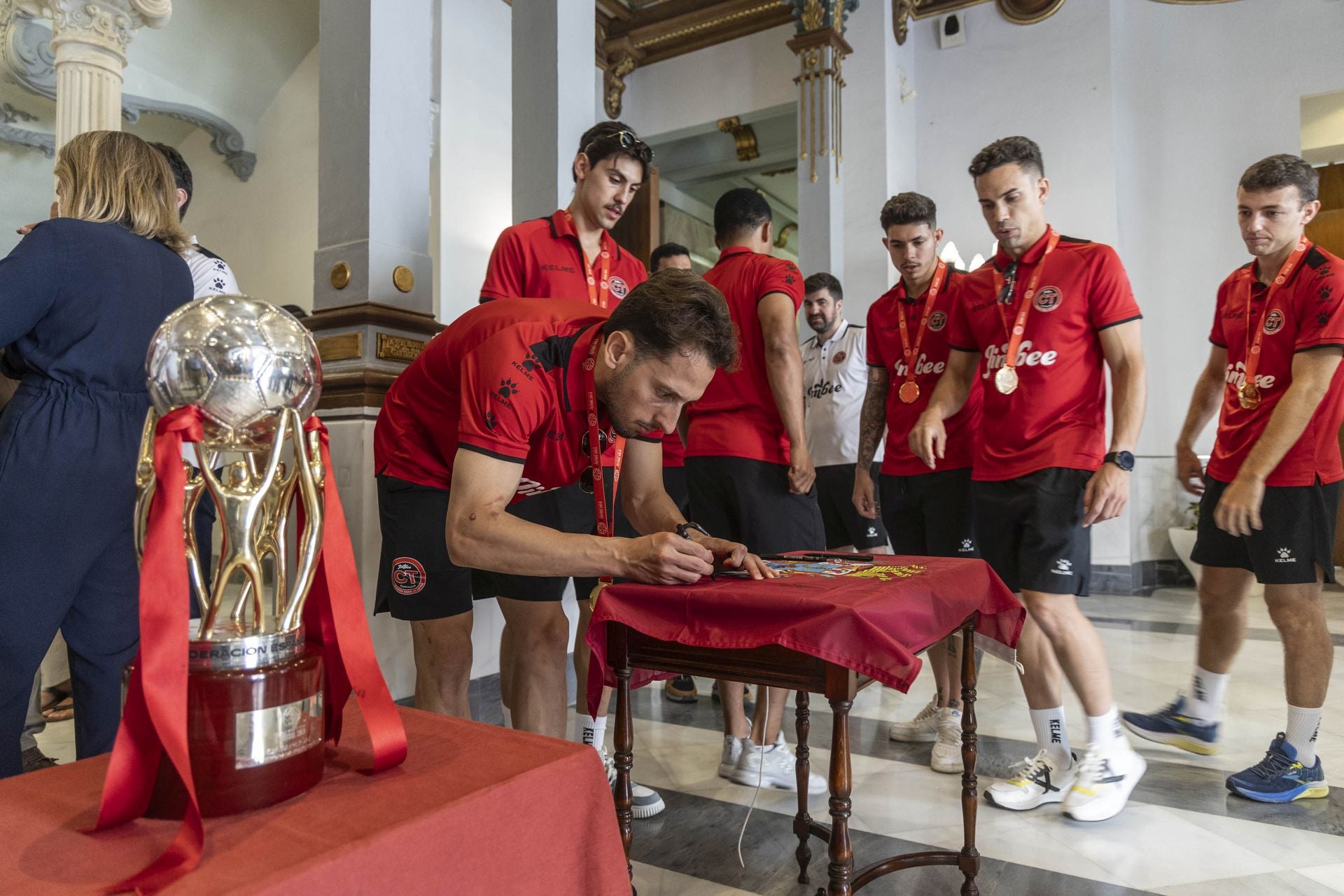 Recepción en el Ayuntamiento de Cartagena al Jimbee campeón, en imágenes