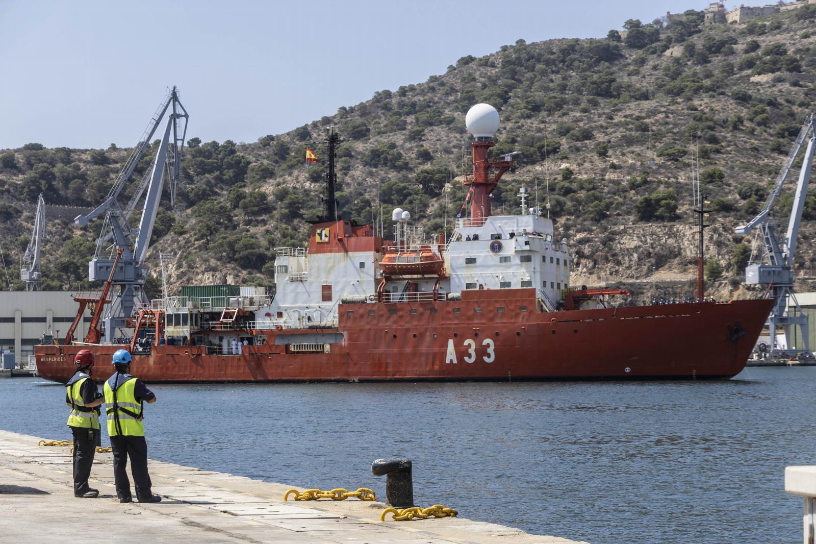 El regreso del Hespérides a Cartagena, en imágenes