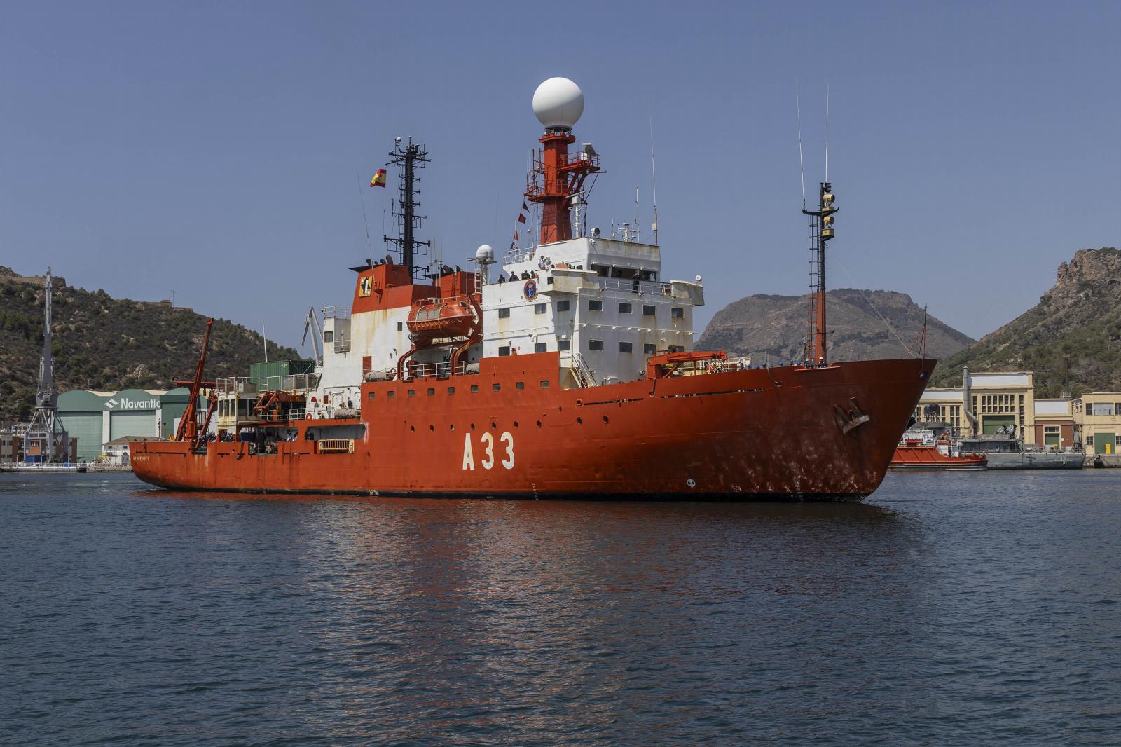 El regreso del Hespérides a Cartagena, en imágenes