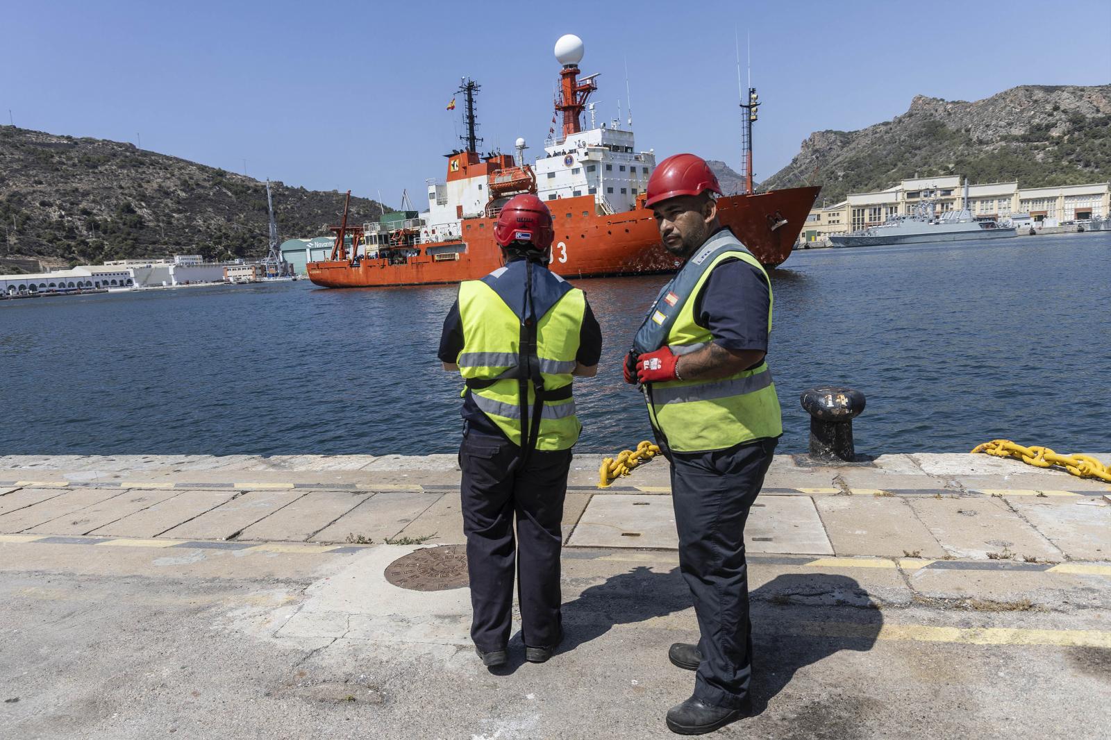 El regreso del Hespérides a Cartagena, en imágenes