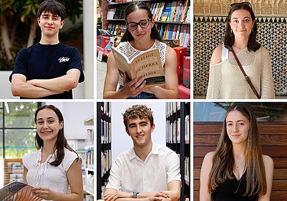 Arriba: Eduardo López, Elena López y Almudena Fernández. Abajo: Lucía Alfaro, Roberto Murcia y Marta Torres.