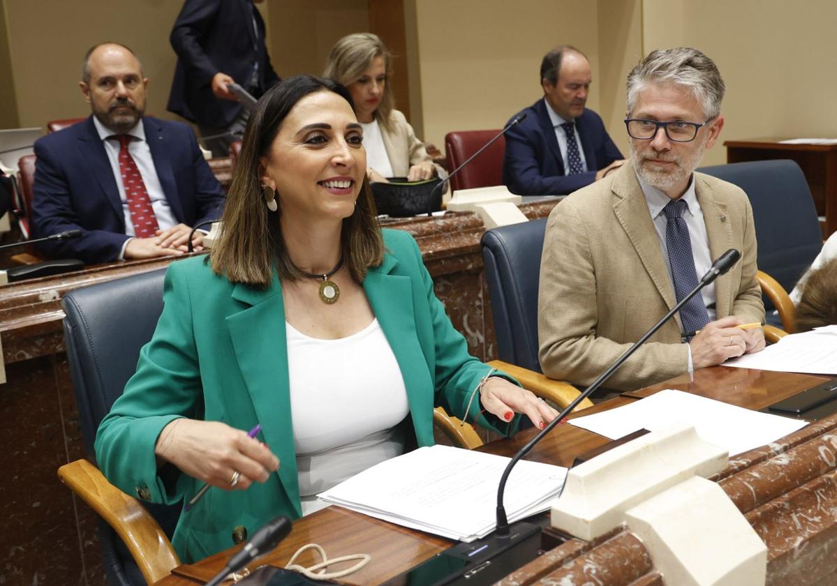 Sara Rubira, este martes, en la Asamblea Regional.