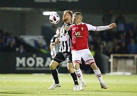 Cordero y Curto, en el último derbi regional en 2019.