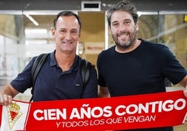 Joseba Etxeberria y Asier Goiria, este jueves por la tarde.