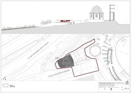 Recreación del aspecto que tendrá la instalación ubicada junto al antiguo pabellón de autopsias.