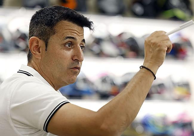 Nazario Ibáñez, durante la entrevista.