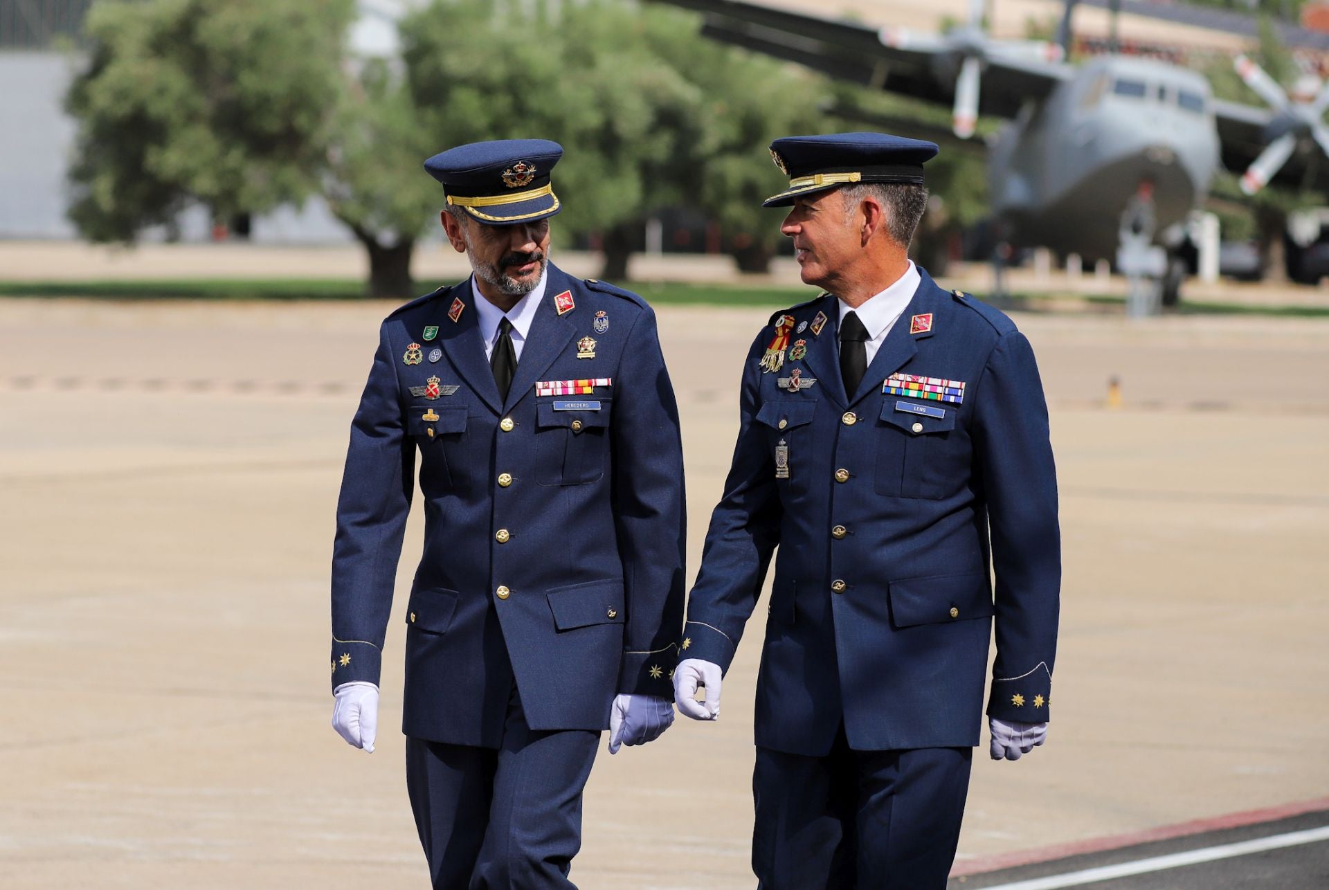 La toma de posesión del coronel José Ignacio Sánchez-Heredero García como nuevo jefe de la Base Aérea de Alcantarilla, en imágenes