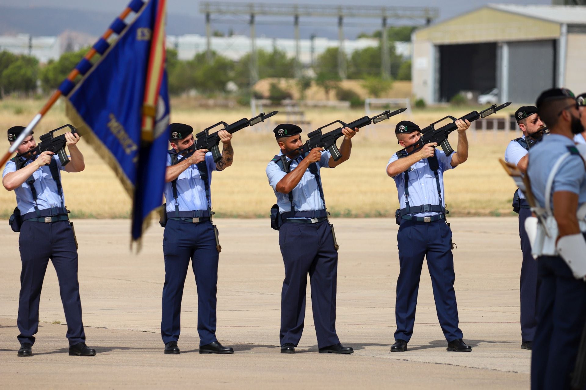 La toma de posesión del coronel José Ignacio Sánchez-Heredero García como nuevo jefe de la Base Aérea de Alcantarilla, en imágenes