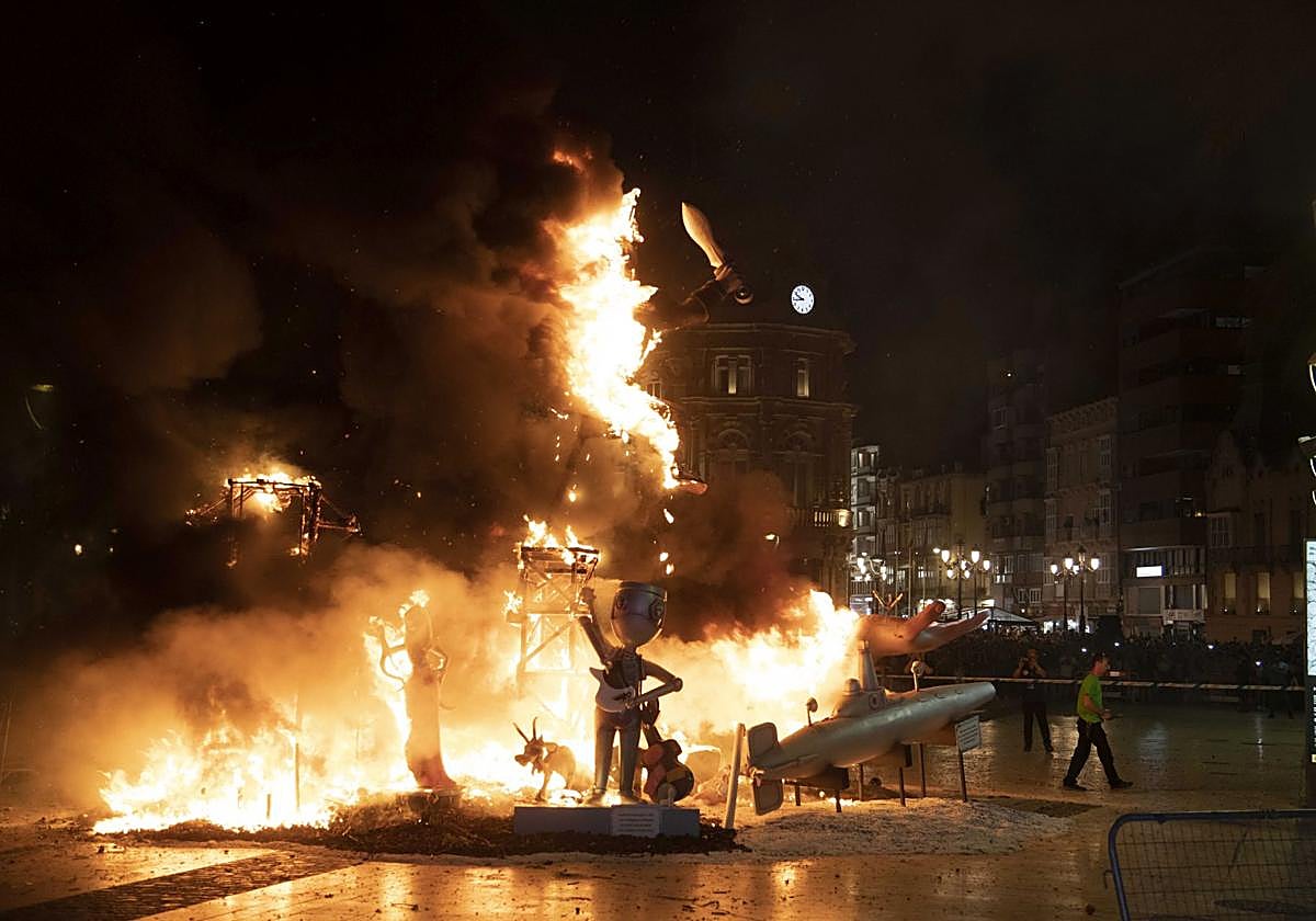 Imagen de archivo de las fallas celebradas en Cartagena.