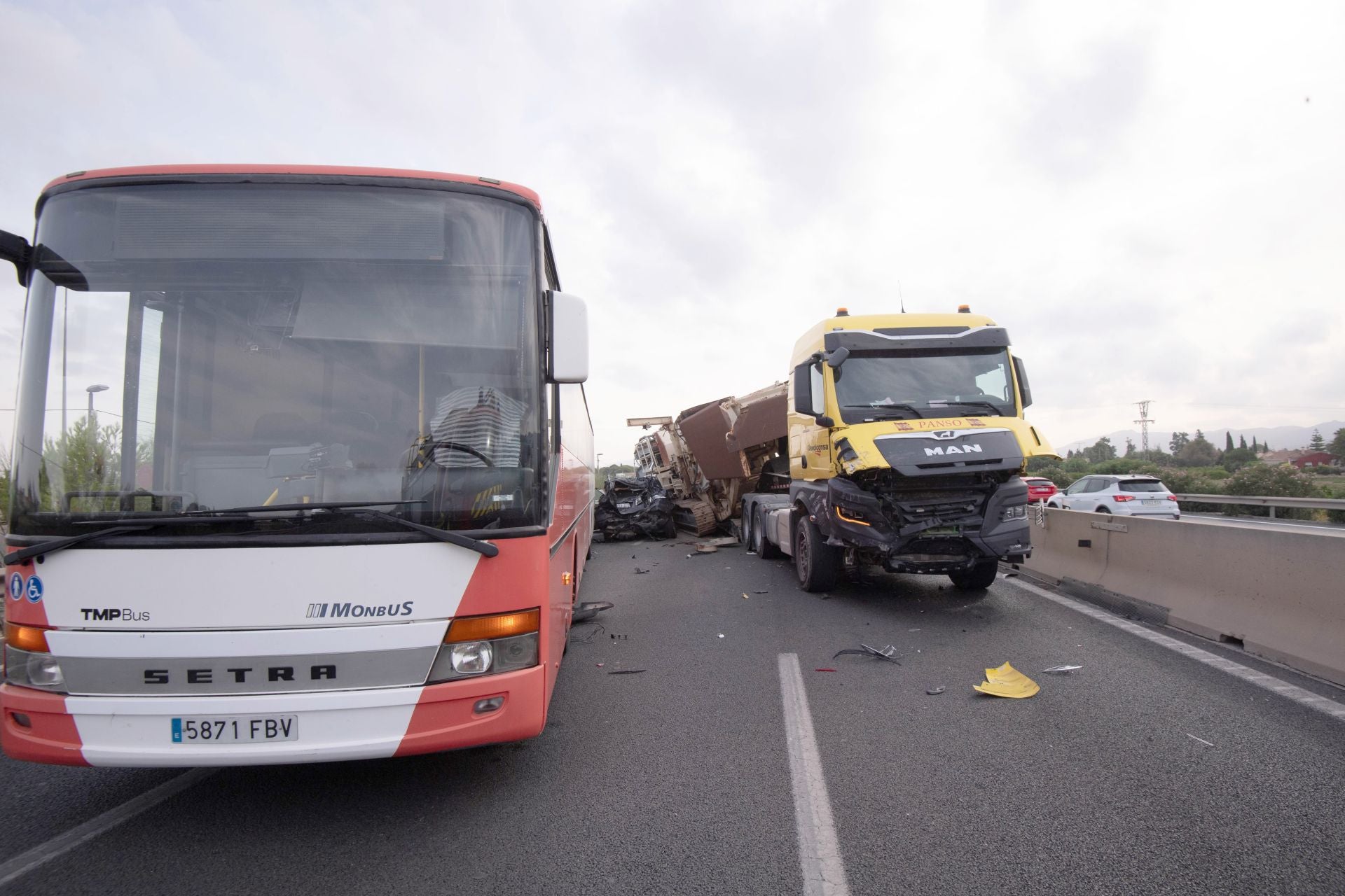 Las imágenes del accidente en la autovía A-30 a la altura de Murcia