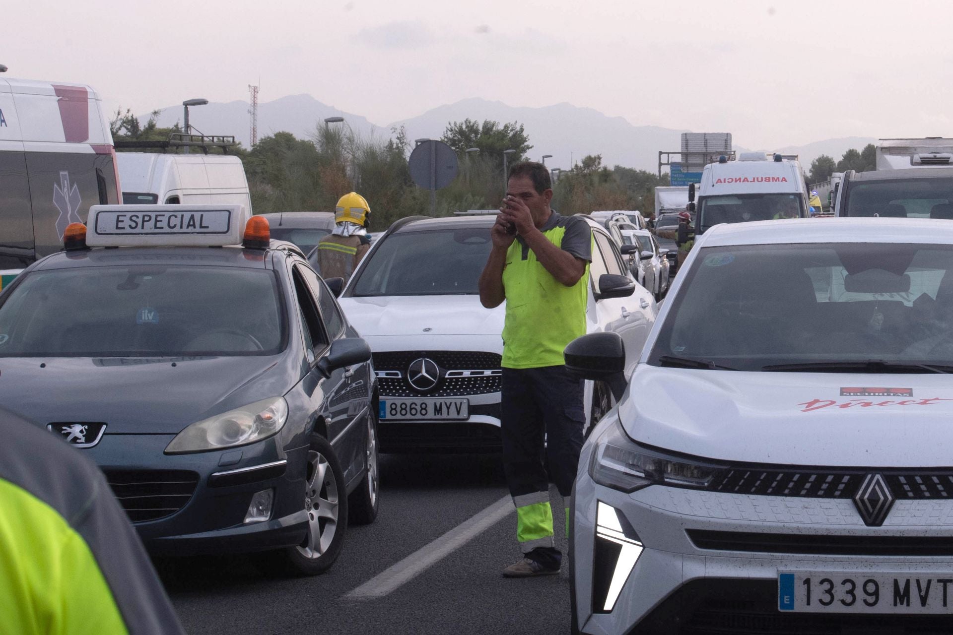 Las imágenes del accidente en la autovía A-30 a la altura de Murcia