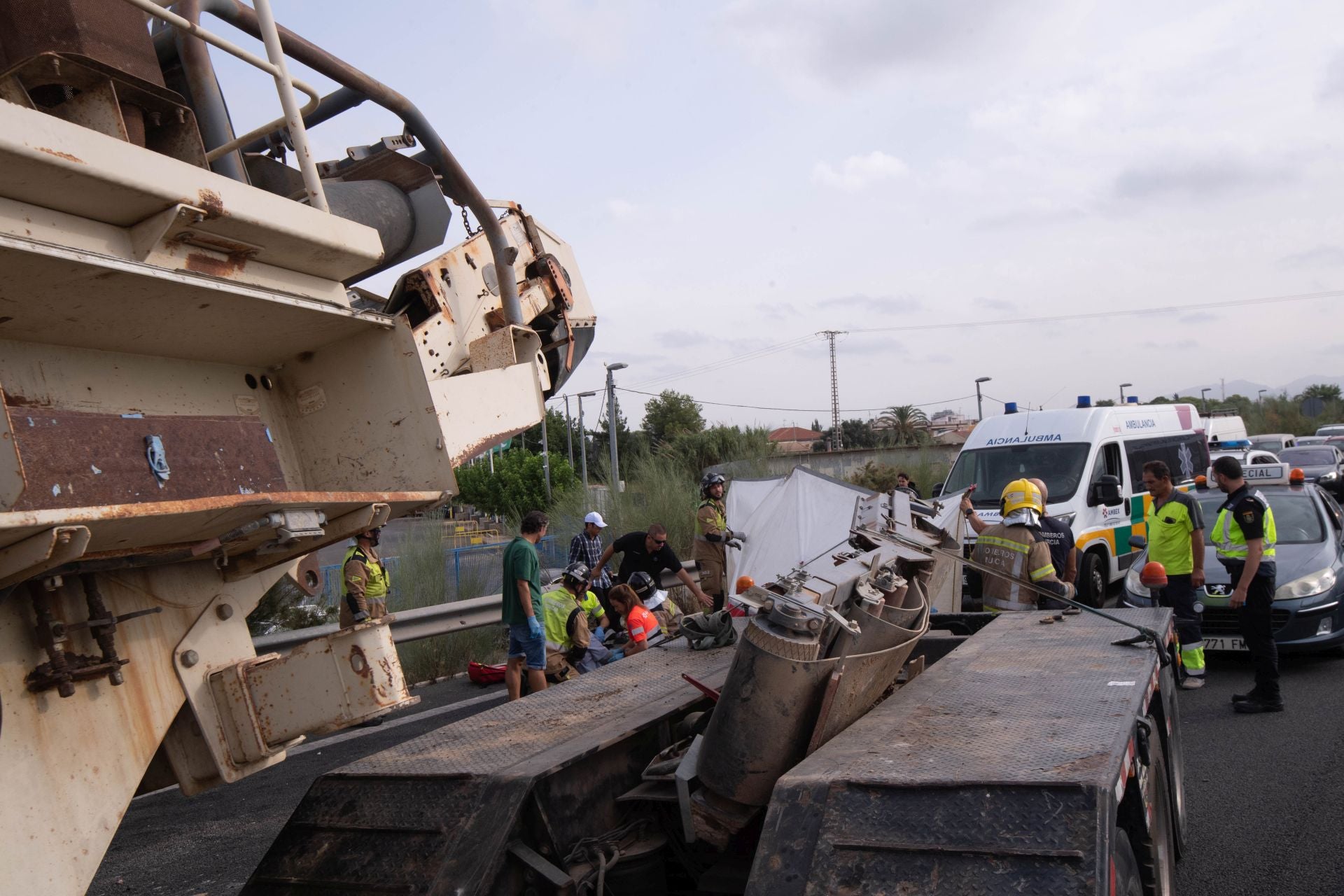 Las imágenes del accidente en la autovía A-30 a la altura de Murcia