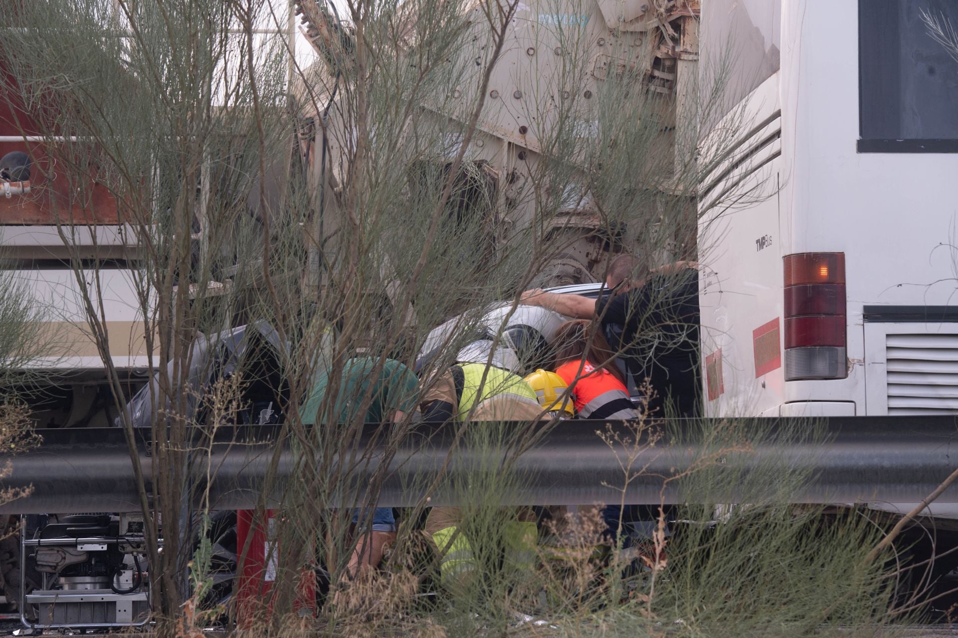 Las imágenes del accidente en la autovía A-30 a la altura de Murcia