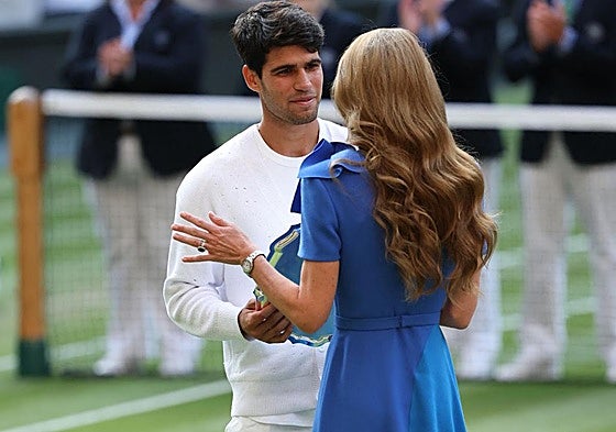 Alcaraz, felicitado por la princesa de Gales, Kate Middleton.