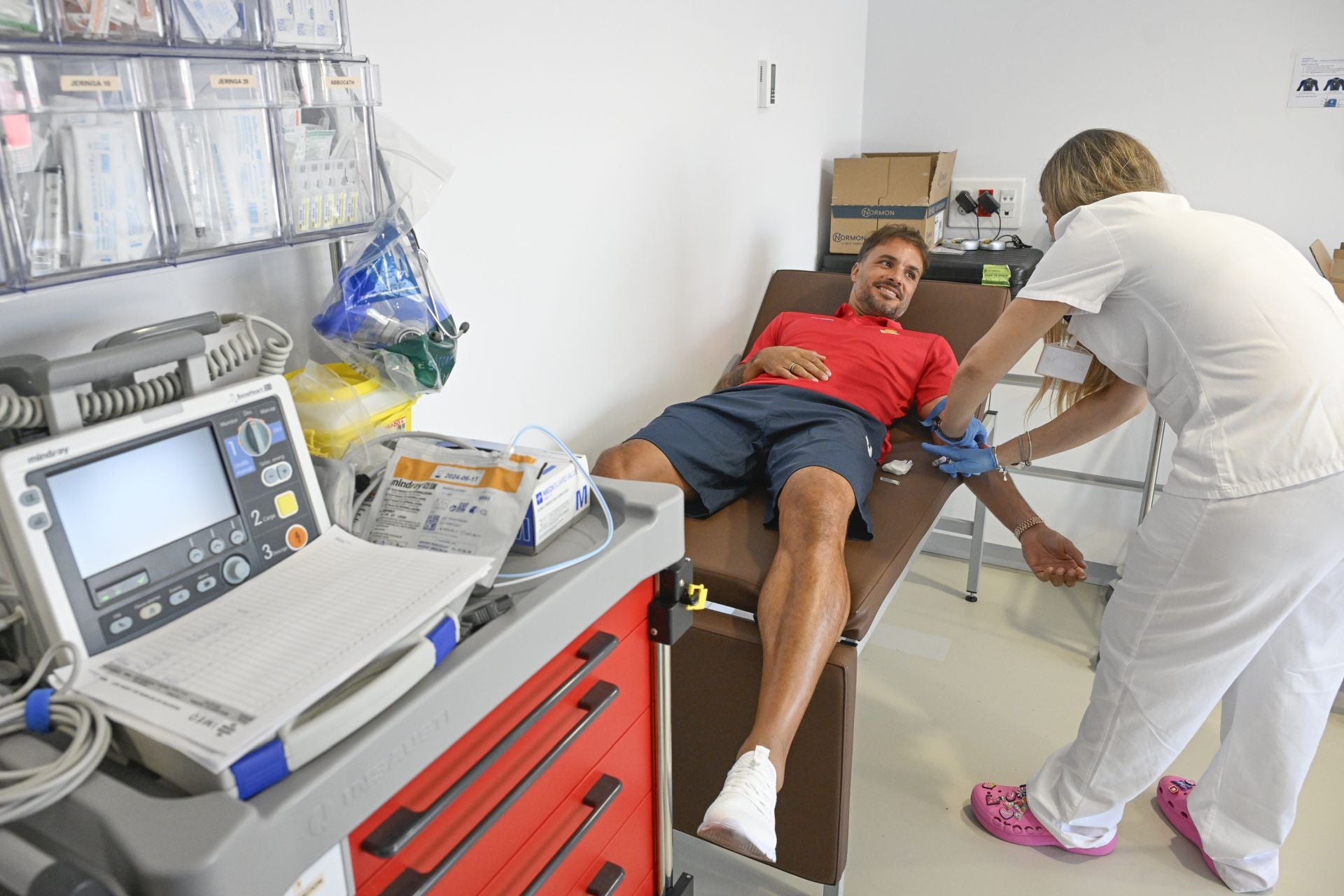 Las imágenes de los jugadores Real Murcia en el reconocimiento médico