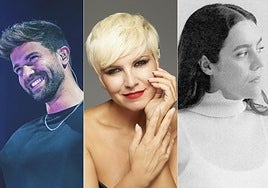 Pablo Alborán, Pasión Vega y Valeria Castro.