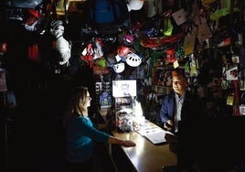 Una tienda de Murcia, sin luz el día del apagón general en todo el país.